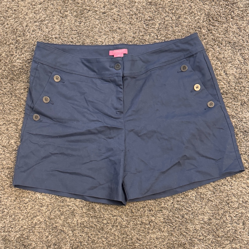 Isaac Mizrahi Navy High Waist Women's Shorts